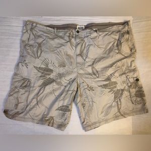 626 Blue Shorts Size 54 Men's Floral Big & Tall  Cargo Pockets -Inseam-11"